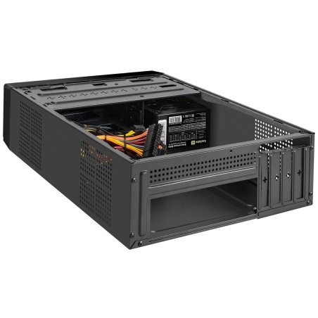 Компьютерный корпус Desktop ExeGate MI-208U2-M400 (mini-ITX/mATX, БП M400 с вент. 8см, 1*USB+2*USB 3.0, аудио, черный)
