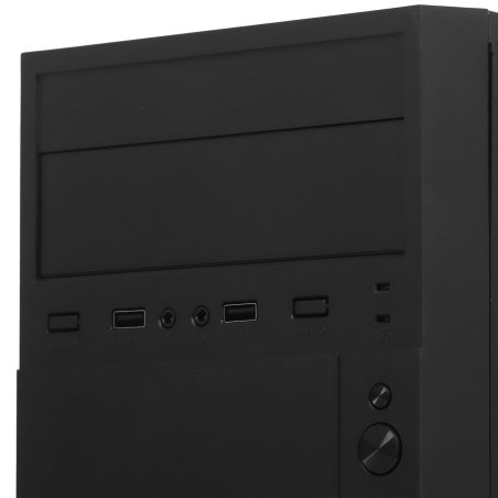 Компьютерный корпус Minitower ExeGate EX291139RUS BAA-105-01 (mATX, без БП, 2*USB, аудио, черный)