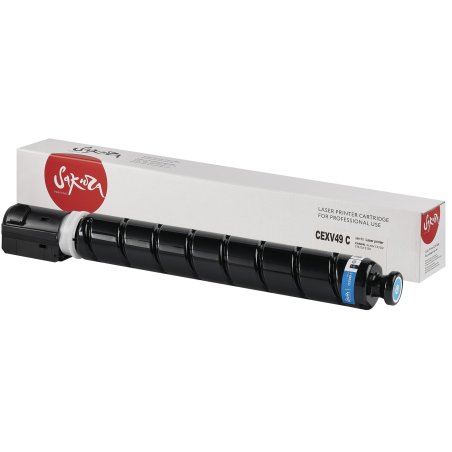 Тонер-туба Sakura CEXV49C для Canon, синий, 19000 к.