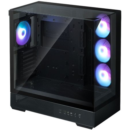 Компьютерный корпус ZALMAN P40 Prism Plus, ATX, черный, WINDOW, 3xCombo (3.5'' or 2.5"), 1xUSB TYPE-C, 2xUSB 3.0, SIDE 3x120мм ARGb, REAR 1x120мм ARGb
