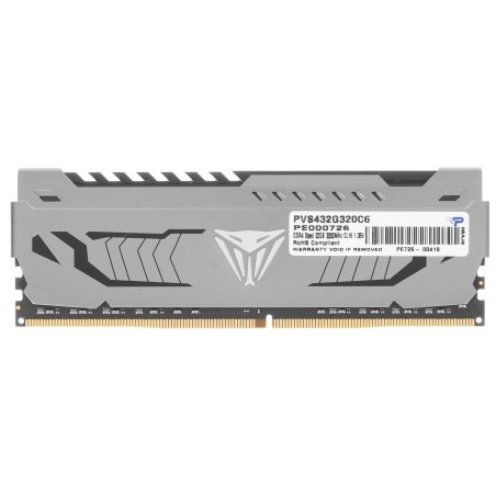 Оперативная память Patriot Viper Steel, DDR4, 32Gb (1x32 Gb), 3200 MHz, CL16, DIMM, радиатор, черный