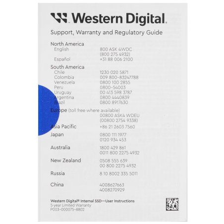 Накопитель SSD WD 2Tb Blue Client SATA 2.5" 6Gb/s, 560/530, IOPS 95/84K, MTBF 1,75M, 3D NAND TLC, 500TBW, Retail (856315)