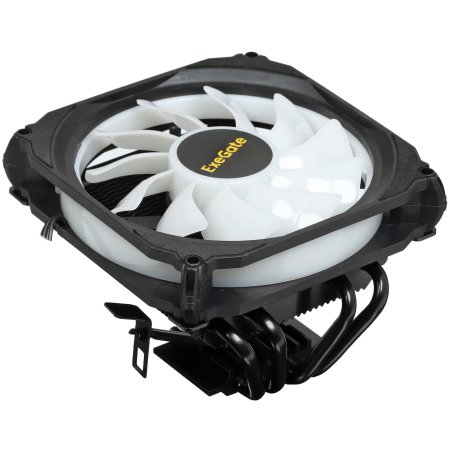 Кулер для процессора ExeGate Dark Magic EE400XL-PWM.RGb черный, 120 мм, алюминий, 2000 об/мин, 24 дБ, 4 pin, 125 Вт, 67 мм