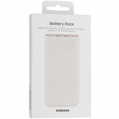 Портативный аккумулятор Samsung EB-P4520 20000mAh PD3.0 45W 4A 3xUSB-C бежевый (EB-P4520XUEGRU)
