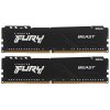 Оперативная память Kingston Fury Beast, DDR4, 32Gb (2x16Gb), 3200MHz, CL16, DIMM, с радиатором, черный