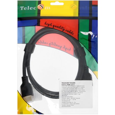 Кабель HDMI 19M/M,ver. 2.1, 8K@60 Hz 1m Telecom <TCG255-1M>