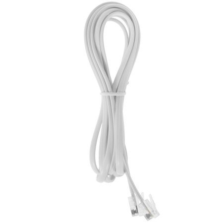 Кабель Cablexpert TC6P4C-2M телефонный аппарат-розетка 2 м белый