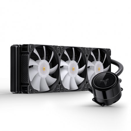Система жидкостного охлаждения Jonsbo TG-420 ARGB Black, 420 мм, 3x140 мм, 800-1800 об/мин, 20.3-36.2 дБ, 4-pin PWM, 300 Вт, ARGB, черный