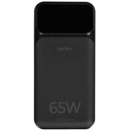 Мобильный аккумулятор Perfeo Powerbank LAPTOP 65W 20000 mAh/LED дисплей/PD+QC 3.0/2Type-C/1 USB,max 65W черный