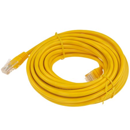 Патч-корд медный UTP Cablexpert PP10-7.5M/Y кат.5, 7.5м, литой, многожильный, желтый
