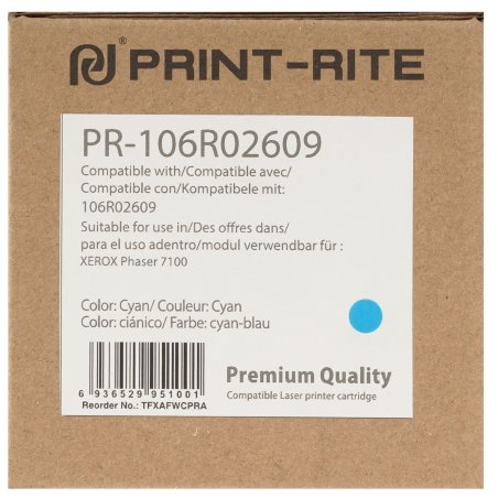 Картридж лазерный Print-Rite TFXAFWCPRA PR-106R02609 106R02609, голубой набор двойная упак. (9000стр.) для Xerox Phaser 7100