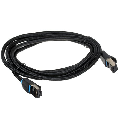 Патч-корд Vention прямой SFTP cat.8 RJ45 - 2м. черный Тканевая оплетка