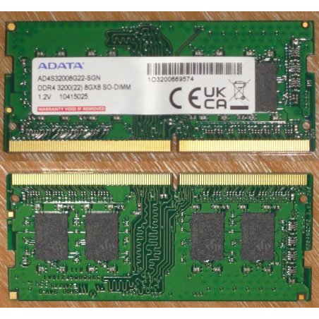 Оперативная память ADATA, DDR4, 8Gb (1x8Gb), 3200MHz, SO-DIMM