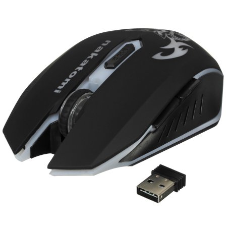 Мышь беспроводная Nakatomi MROG-15U черный, 1600 dpi, радиоканал, USB, кнопки - 6