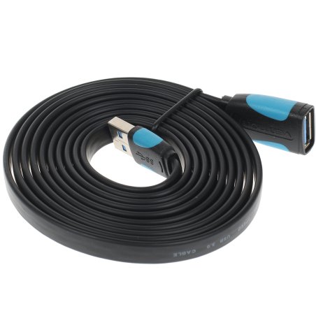 Кабель-удлинитель Vention USB 3.0 AM/AF - 2 м плоский VAS-A13-B200