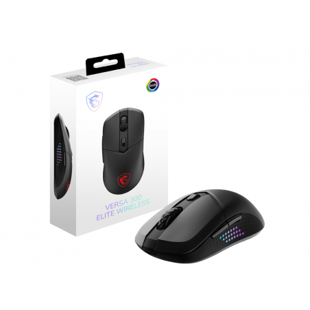 Мышь беспроводная/проводная MSI Versa 300 Elite черный, 26000 dpi, радиоканал, Bluetooth, USB, кнопки - 6