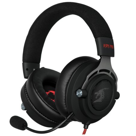 Гарнитура игровая Defender Aspis Pro, для компьютера и игровых консолей, накладные, черный/красный