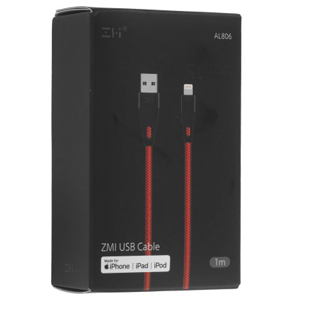 Кабель USB ZMI Lightning MFi AL805 красный (100cm)