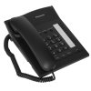 Телефон проводной Panasonic KX-TS2382RUB черный индикатор вызова,повторный набор последнего номера,4 уровня громкости звонка