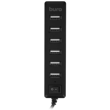 Разветвитель USB 2.0 Buro BU-HUB7-1.0-U2.0 7порт. черный