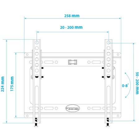 Кронштейн для телевизора Kromax IDEAL-6 черный 15"-47" макс.35кг настенный наклон