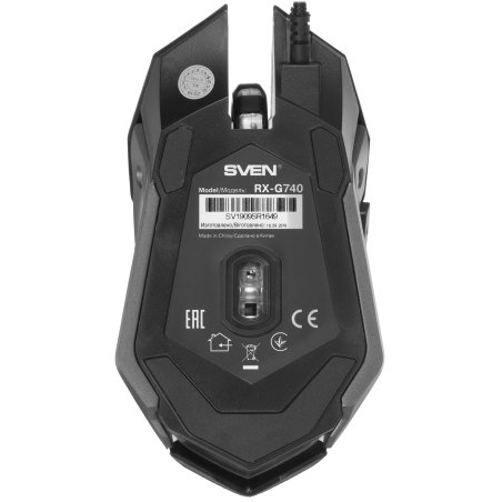 Мышь проводная SVEN RX-G740 черный, 2400 dpi, USB, кнопки - 6