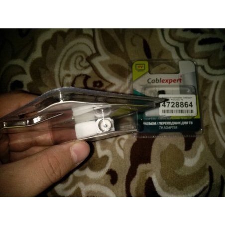 Разъем Cablexpert TVPL-9, TV (папа), 90 градусов, блистер