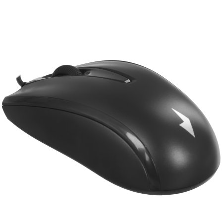 Мышь проводная Gembird MOP-110 черный, 1000 dpi, USB, кнопки - 3