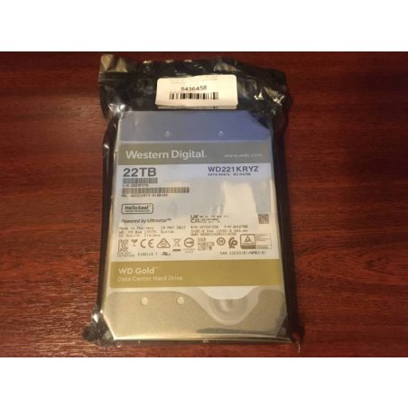 Жесткий диск Western Digital GOLD WD221KRYZ 22Tb 3.5" 7200 RPM 512MB 512e SATA-III