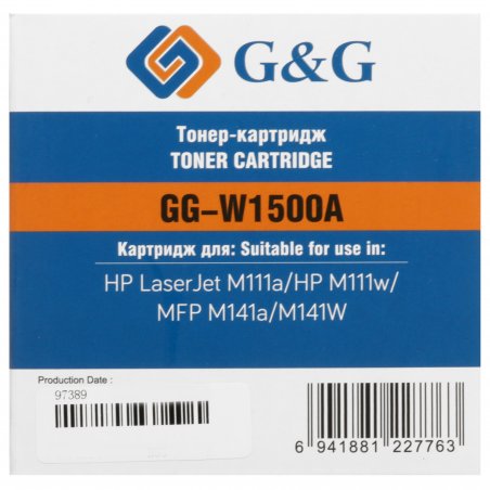 Картридж лазерный G&G GG-W1500A (W1500A) черный (975 стр.) для HP LaserJet M111a/M111w/MFP M141a/M141W