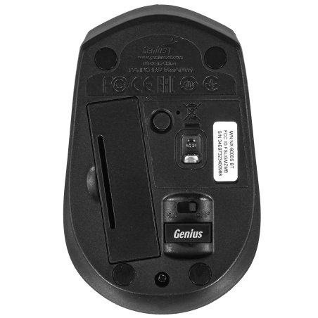 Мышь беспроводная Genius NX-8000S BT черный, 1200 dpi, радиоканал, Bluetooth, USB, кнопки - 3