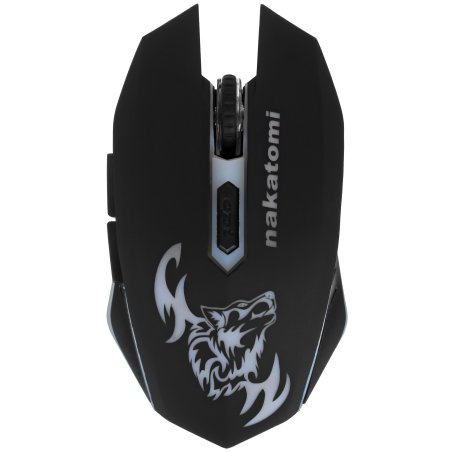 Мышь беспроводная Nakatomi MROG-15U черный, 1600 dpi, радиоканал, USB, кнопки - 6