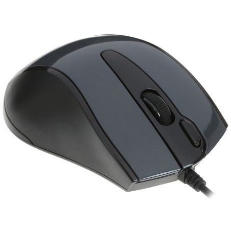 Мышь проводная A4Tech N-500F серый глянец/черный, 1200 dpi, USB, кнопки - 4