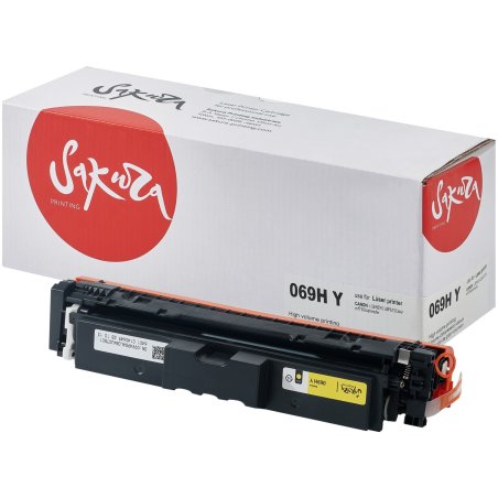 Картридж лазерный Sakura 069HY (5095C002) для Сanon I-Sensys LBP673Cdw/MF750C, желтый, 5500к. (чип без счетчика копий)