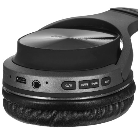 Беспроводные полноразмерные наушники Maxvi MHF-203BT черные, Bluetooth 5.3\FM\MP3\300мАч\микрофон