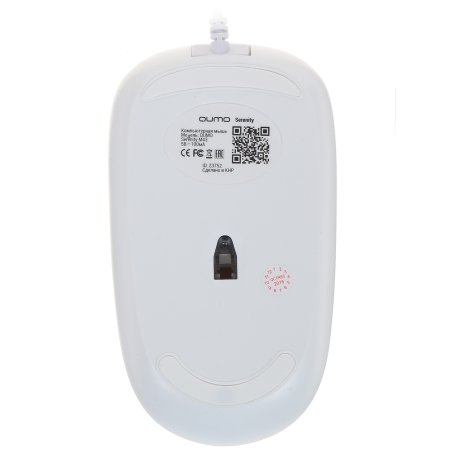Мышь проводная Qumo Office M43 Serenity белый, 1000 dpi, USB, кнопки - 3