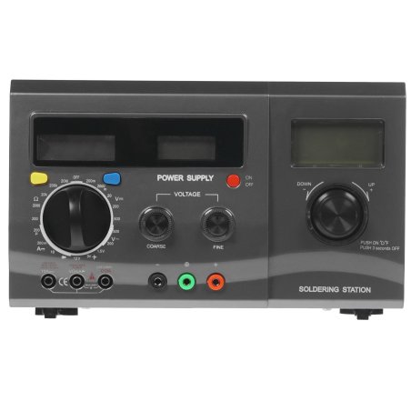 Многофункциональная цифровая паяльная станция с мультиметром и ЖК дисплеем Rexant, 220 В/48 Вт