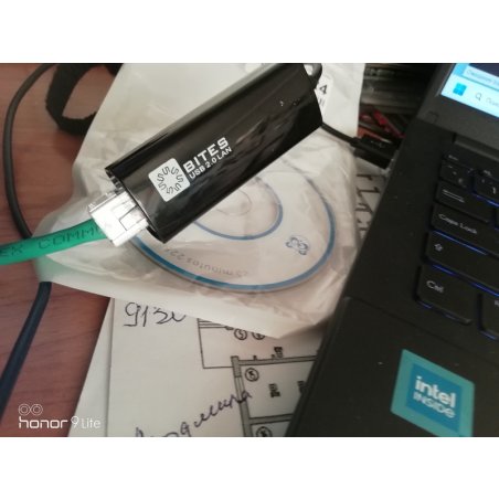 Адаптер USB Ethernet Кабель-адаптер USB2.0 -> RJ45 10/100 Мбит/с, 10см. 5bites UA2-45-02BK