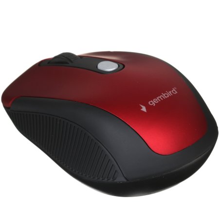 Мышь беспроводная Gembird MUSW-420-1 красный, 1600 dpi, радиоканал, USB, кнопки - 4