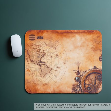 Коврик для мыши Cactus Vintage map 250x200x3мм (CS-MP-D10S)
