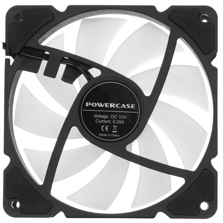 Вентилятор для корпуса Powercase M2_6P черный, 120 мм, 1200 об/мин, 29.58 дБ, 6 pin