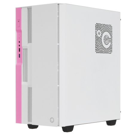 Компьютерный корпус GameMax Brufen C3 WP без БП, MidiT, ATX, Бело-роз, Зак. стекл., USB 3.0, 1*120; 1*140мм вент.