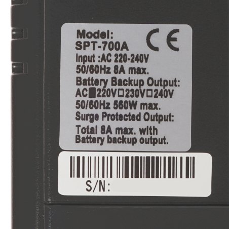 Источник бесперебойного питания Powercom Smart King Pro SPT-700-II 560Вт 700ВА черный