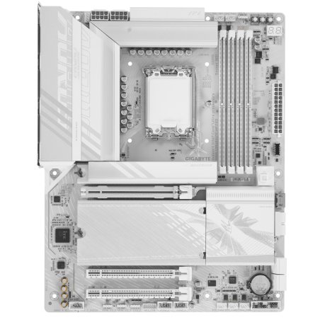 Материнская плата Gigabyte B860 AORUS ELITE WIFI7 ICE, LGA 1851, Intel B860, 4xDDR5, 4xSATA, 3xM.2, 1xPCIe 5.0 x16, 2xPCIe 4.0 x1, 1xHDMI, 2xDP, 1x 2.5Gb LAN, 6xUSB-A 3.2, 1xUSB-C 3.2, 4xUSB-A 2.0, 2x3.5 мм, 7.1, ATX