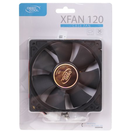 Вентилятор для корпуса DEEPCOOL XFAN 120 черный, 120 мм, 1300 об/мин, 23.7 дБ, 3 pin