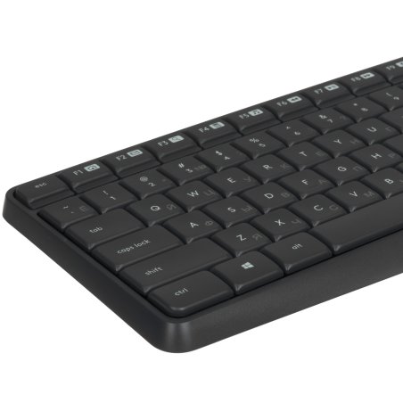 Комплект клавиатура+мышь Logitech MK235 беспроводной, USB, 1000 DPI, серый