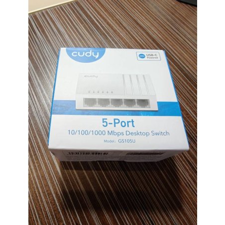 Коммутатор 5-Port Gigabit Desktop Switch, 5 10/100/1000M RJ45 Ports, Loop Detection, Desktop Plastic Case, Power Saving, Plug & Play, Wall-Mount, Power Adapter Not Included