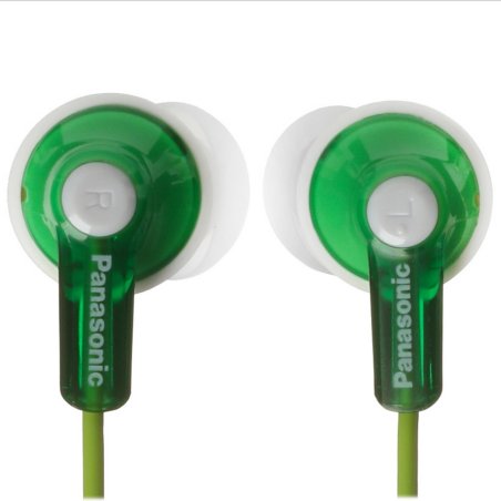 Наушники Panasonic RP-HJE118GUG зеленый 1.1м