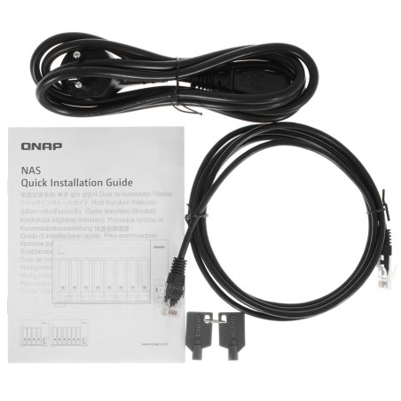 Сетевое хранилище без дисков SMB QNAP TS-873A-8G NAS, 8 trays 3,5"/2,5", 2x2,5 GbE BASE-T, 2 x M.2 NVMe 2280 slots, quad-core AMD Ryzen V1500B 2,2 GHz, 8 Gb SO-DIMM DDR4 (1 x 8 Gb) up to 64Gb (2x32 Gb)