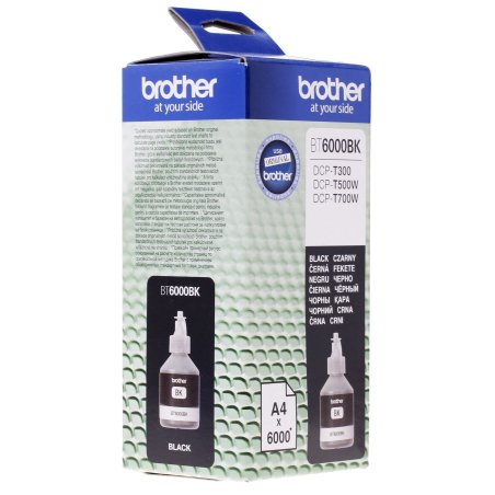 Чернила пигментные Brother BT6000BK черный (108 мл, 6000 стр.) для Brother DCP-T300/T500W/T700W